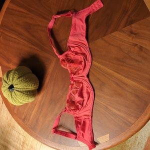 Fantasie Orangey Pink Lace Bra 32F